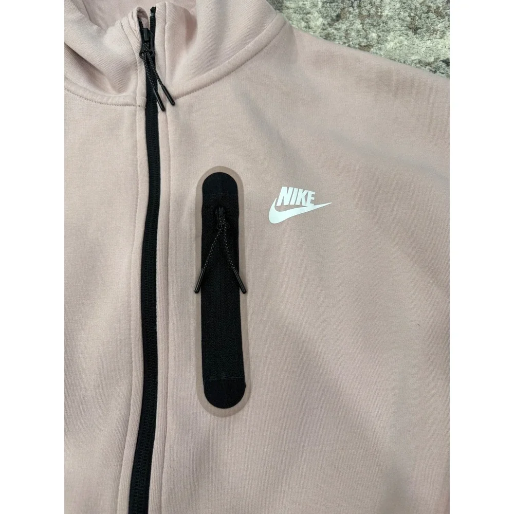 Nike Sportswear Tech Full‎ Zip Hoodie Pink Black DD5624-601 Women's Medium